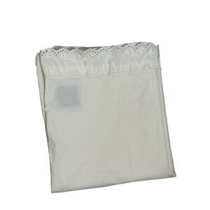 Ralph Lauren Home Creal Cotton King Size Pillowcase Ruffled Eyelet Trim